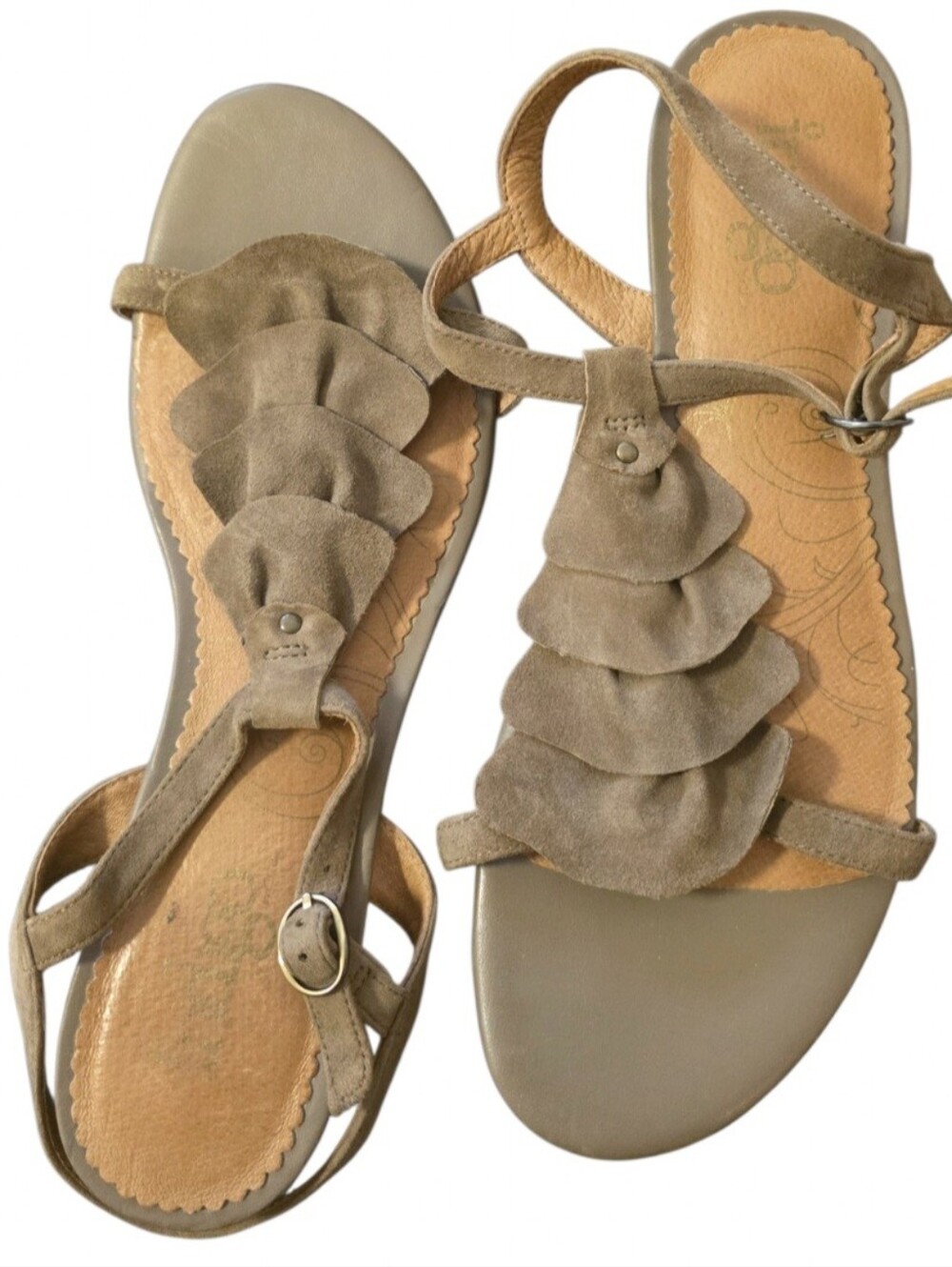 Indigo brown leather sandals size‎ 9M boho hippie chic festival